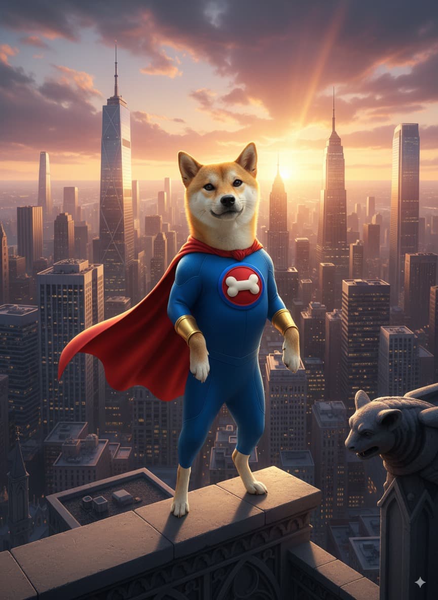 Dog wearing a superhero costume as a dramatic dog meme reaction idea
